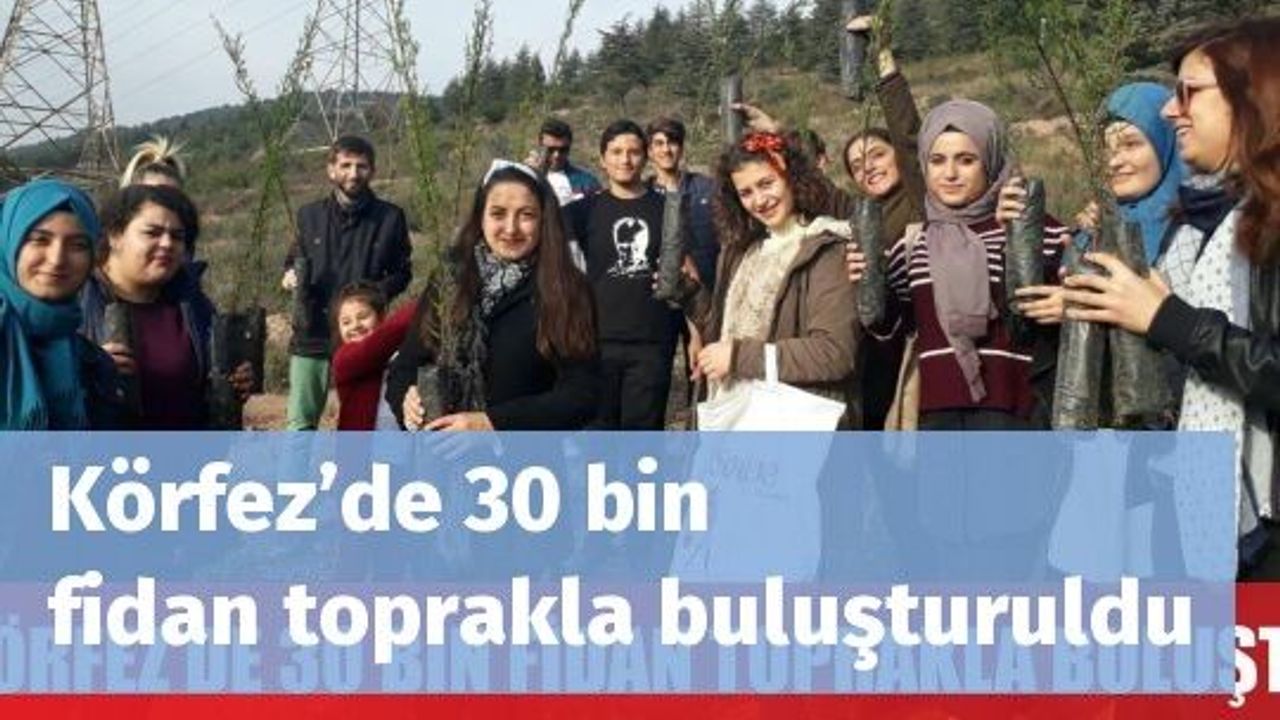 Körfez’de 30 bin fidan toprakla buluşturuldu