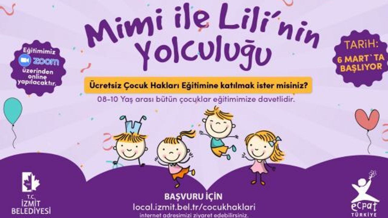 İzmit Belediyesi, çocuklara haklarını Mimi ve Lili ile öğretecek