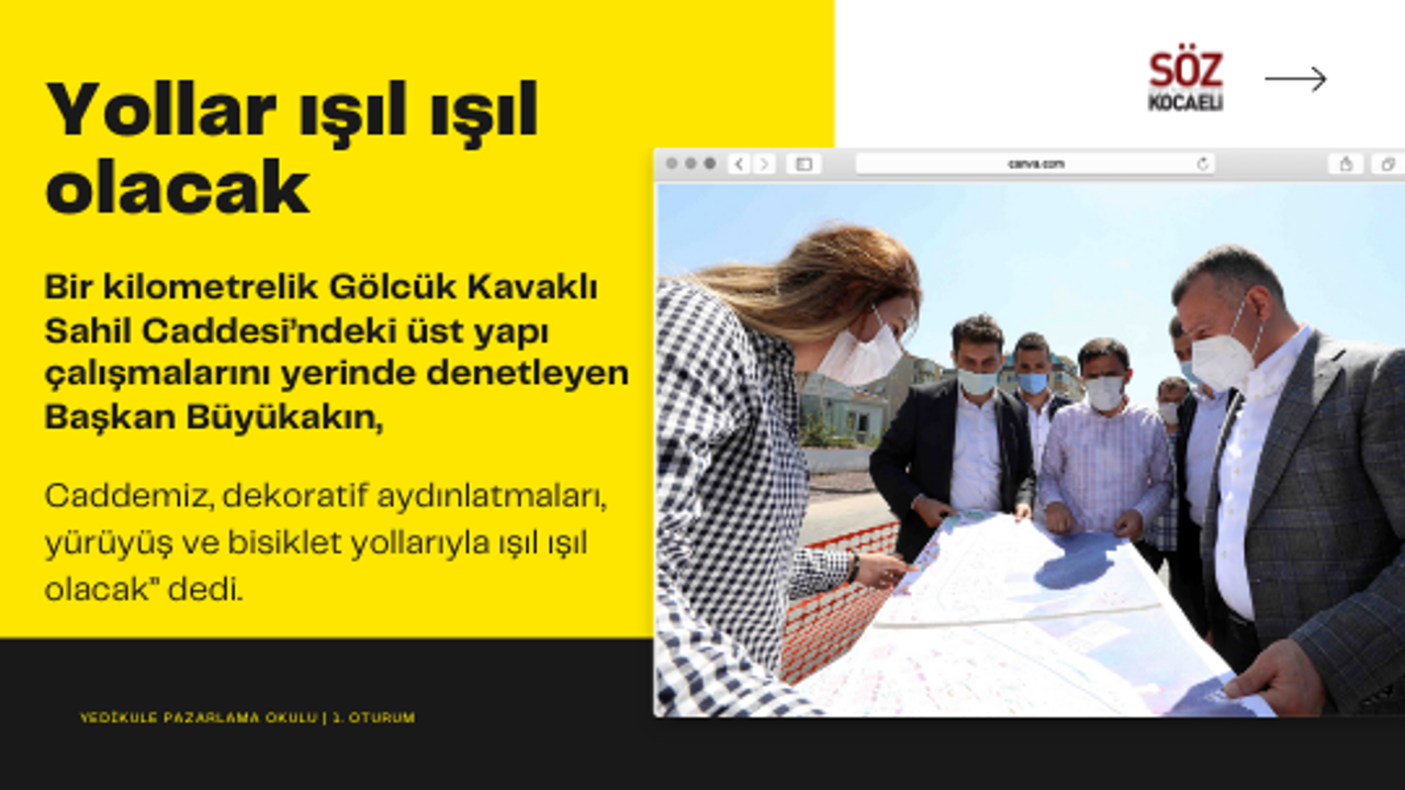 Başkan Büyükakın,  “Caddemiz yürüyüş ve bisiklet yollarıyla ışıl ışıl olacak’’
