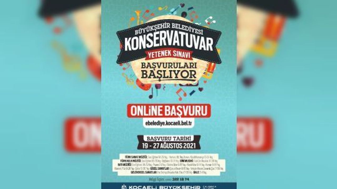Büyükşehir Konservatuvarı için başvuru süresi Perşembe günü başlıyor