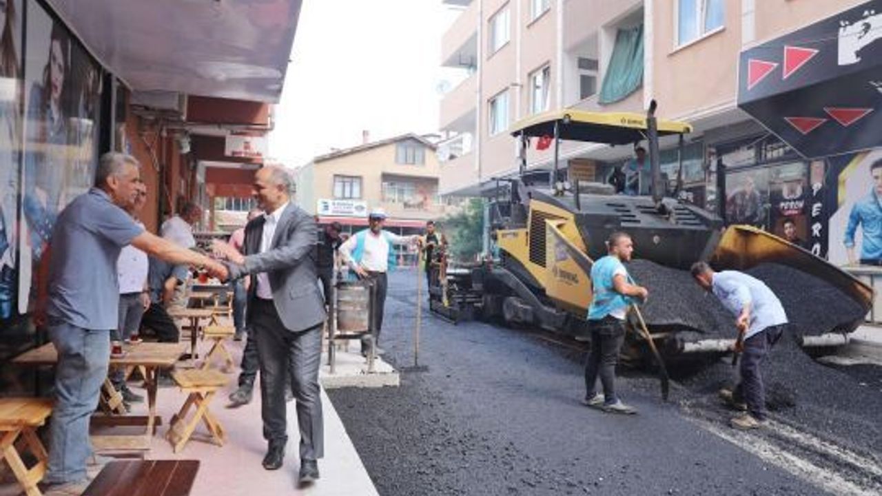 Ağadere Caddesi’ne ikinci tabaka asfalt serildi