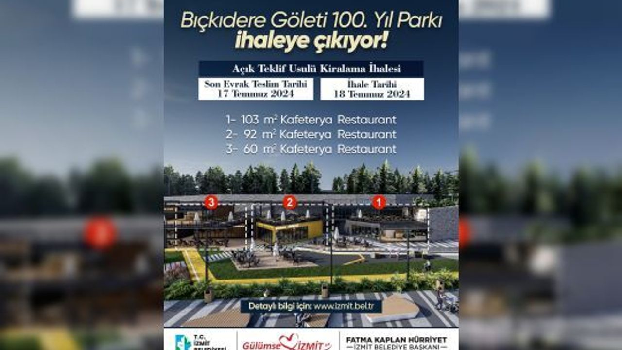 100. Yıl Parkı Bıçkıdere Göleti'nde Yatırım Fırsatı