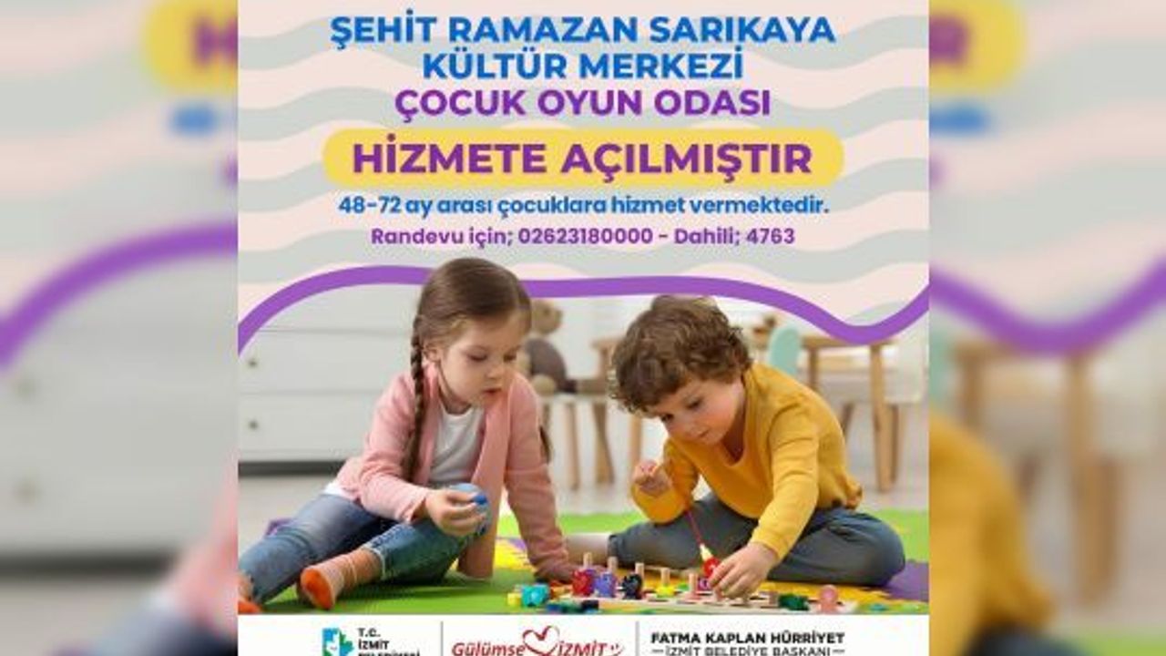 İzmit’te Masal Çocuk Oyun Odaları Hizmete Girdi