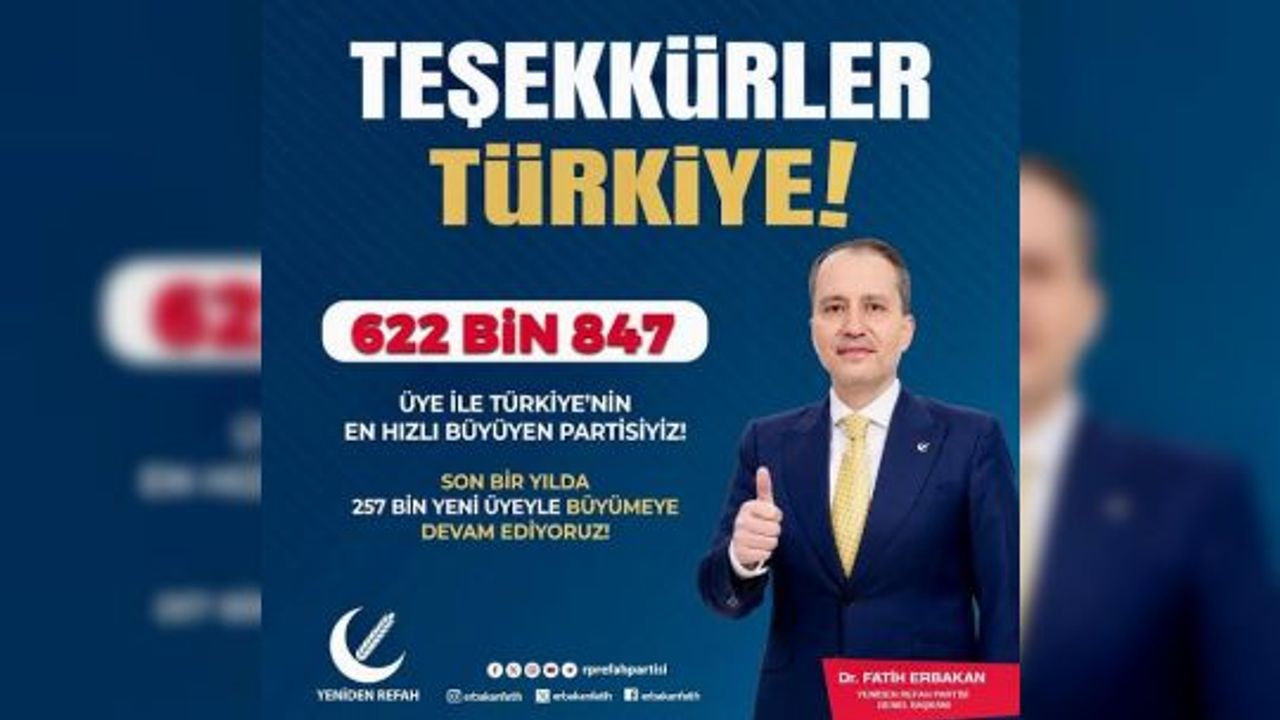 YENİDEN REFAH PARTİSİ, EN BÜYÜK 3. PARTİ
