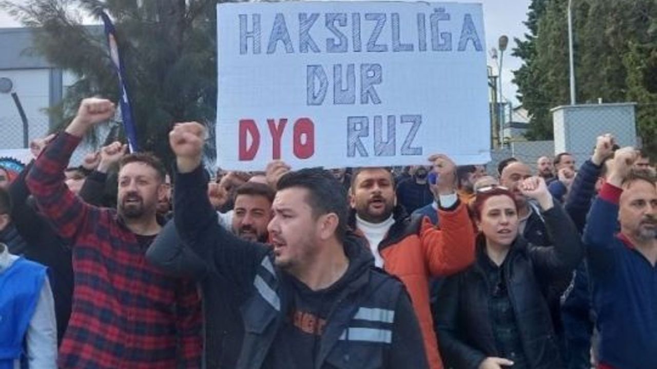 DYO BOYA FABRİKASINDA, 600 İŞÇİ GREVE ÇIKTI