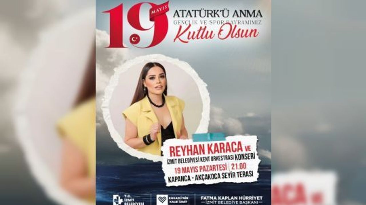 İzmit Belediyesi, Reyhan Karaca Konseriyle Bayram Coşkusunu Zirveye Çıkarıyor