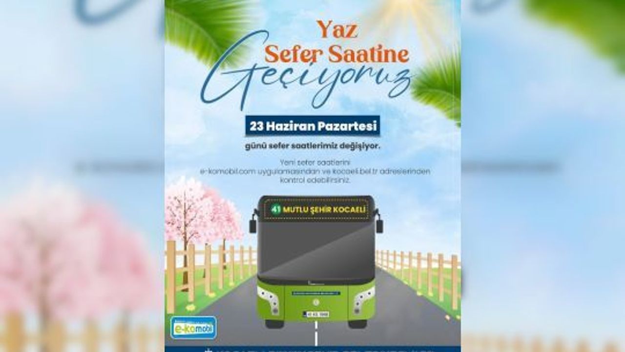 KOCAELİ TOPLU TAŞIMADA YAZ TARİFESİNE GEÇİYOR