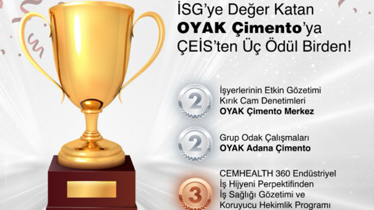 İSG’ye Değer Katan OYAK Çimento’ya ÇEİS’ten Üç Ödül Birden