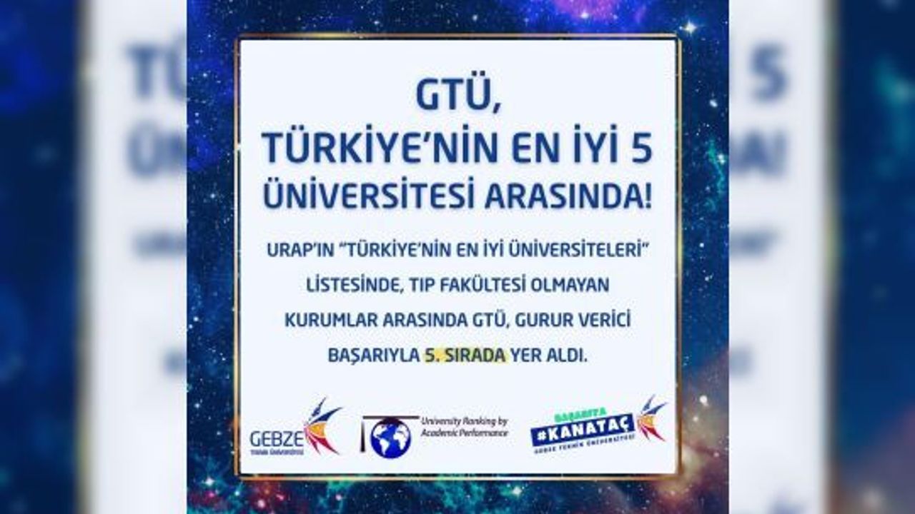 GTÜ, Türkiye’nin En İyi 5 Üniversitesi Arasında