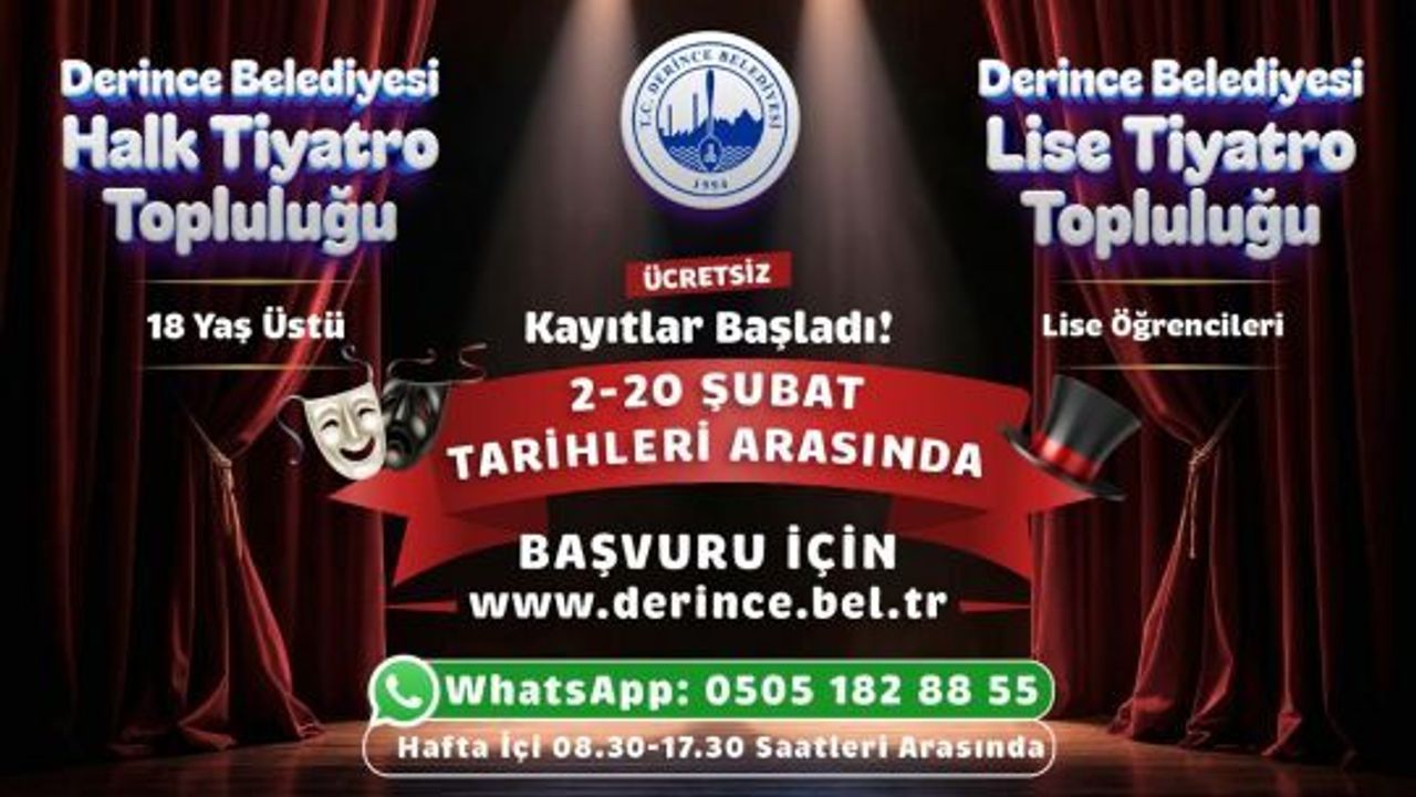 Derince Belediyesi’nden Ücretsiz Tiyatro Kayıtları Başladı