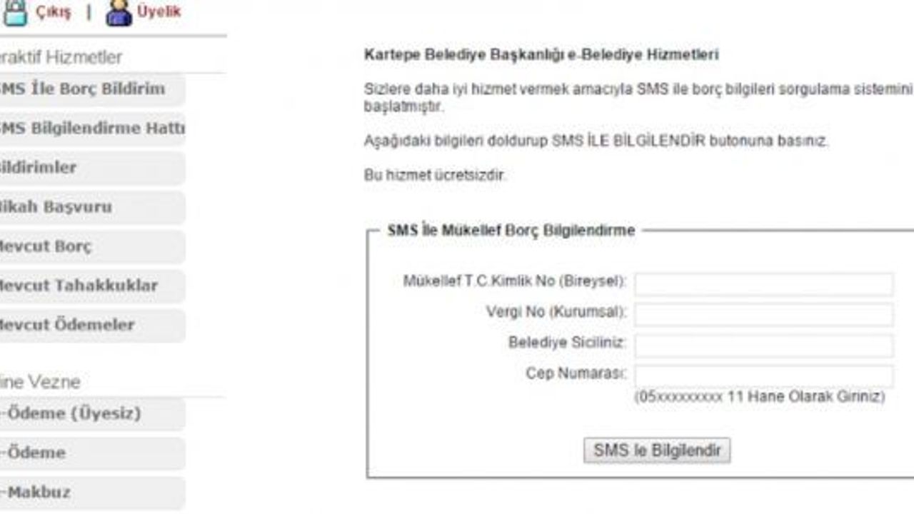  Kartepe Belediyesi SMS ile borç sorgulama dönemini başlattı