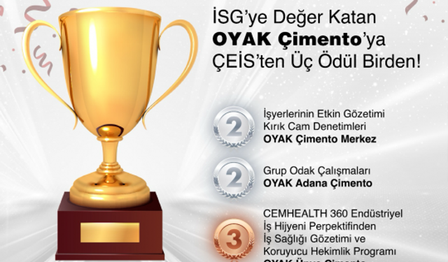 İSG’ye Değer Katan OYAK Çimento’ya ÇEİS’ten Üç Ödül Birden