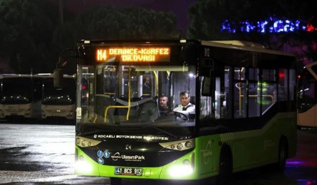 Kocaeli’de Gece Ulaşımı Başladı