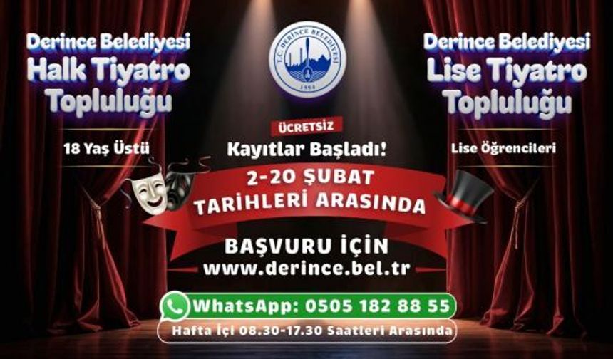 Derince Belediyesi’nden Ücretsiz Tiyatro Kayıtları Başladı