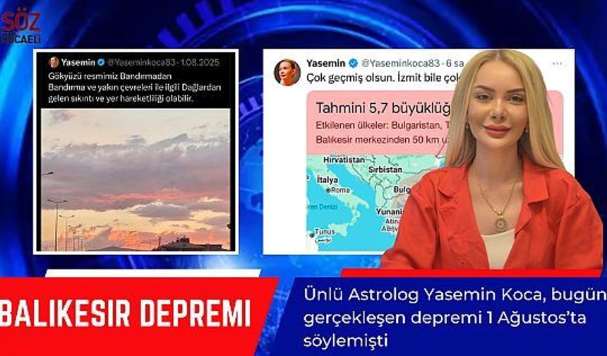 Ünlü astrolog Koca; Depremi bildi