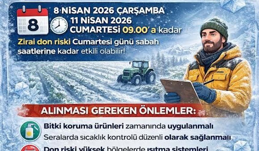 Kocaeli Büyükşehir’den Zirai Don Uyarısı