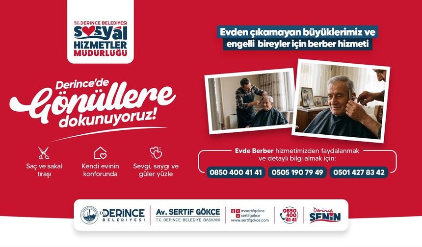 Derince Belediyesi’nden Yaşlı ve Engellilere Anlamlı Destek