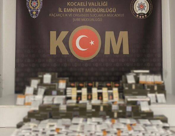 İzmit’te Tütün Operasyonu: 21Bin500 Makaron Ele Geçirildi